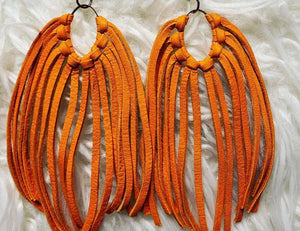 Leather fringe(Orange)