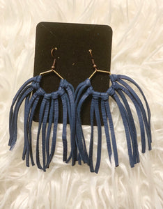 Navy blue fringe