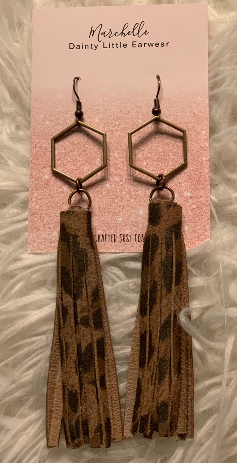 Hexagon leopard tassel(long)