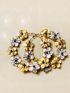 Flower Hoops(gold/silver)