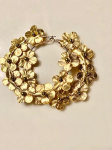 Flower Hoops(gold/silver)