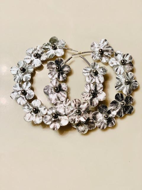 Flower Hoops(silver)